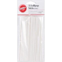 Wilton W1007 6" White Lollipop Sticks - 35 Per Pack