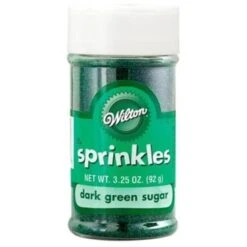 710764 Sprinkles Jar Dark Green Sugar 325 Oz