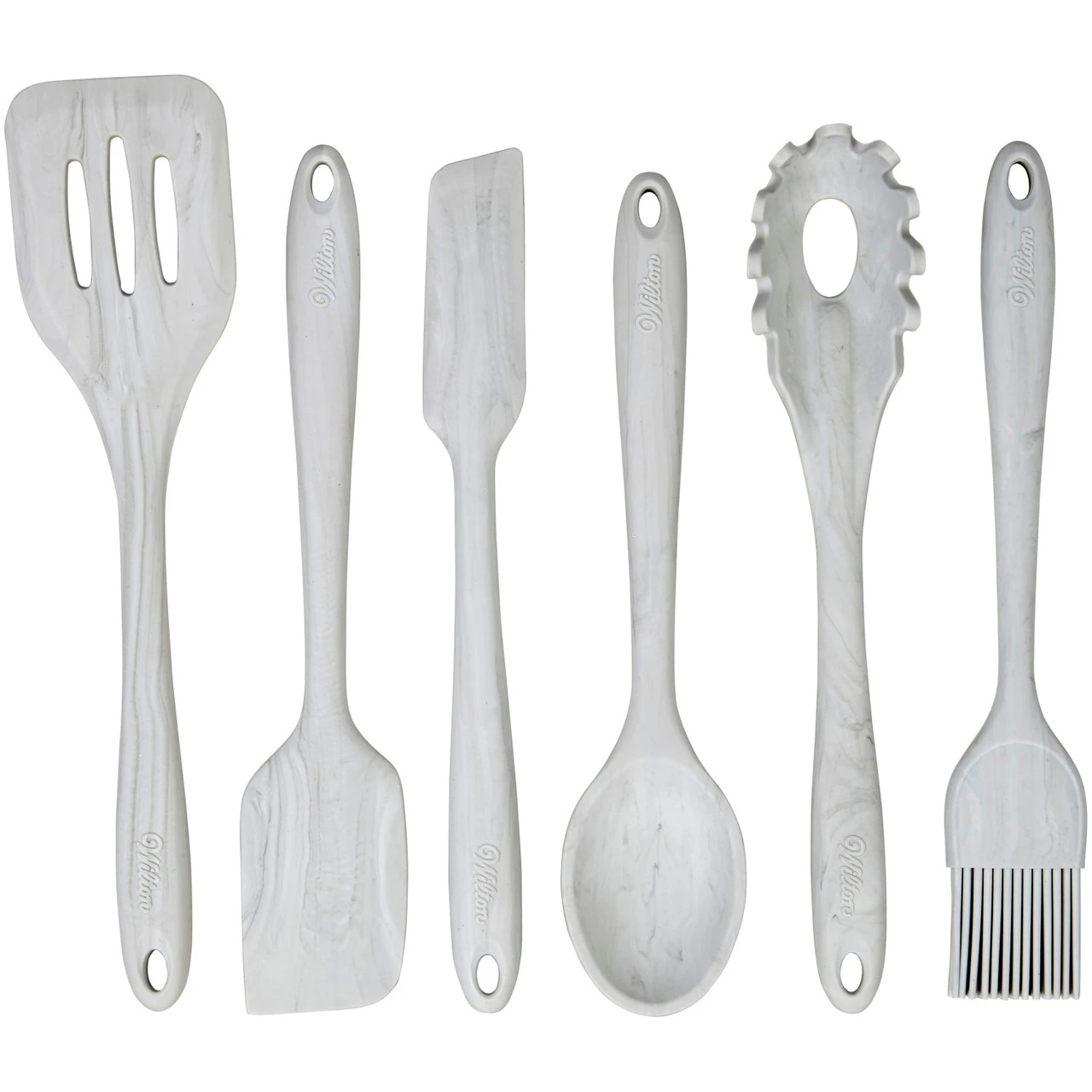 Wilton Marble Silicone Kitchen Utensils Set, 6-Piece 3 Wilton Marble Silicone Kitchen Utensils Set, 6-Piece