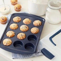 Wilton Diamond-Infused Non-Stick Navy Blue Muffin And Cupcake Pan, 12-Cup 12 Wilton Diamond-Infused Non-Stick Navy Blue Muffin And Cupcake Pan, 12-Cup -Wilton Store ellivrzodualtkx2dq0p 08384.1691046736