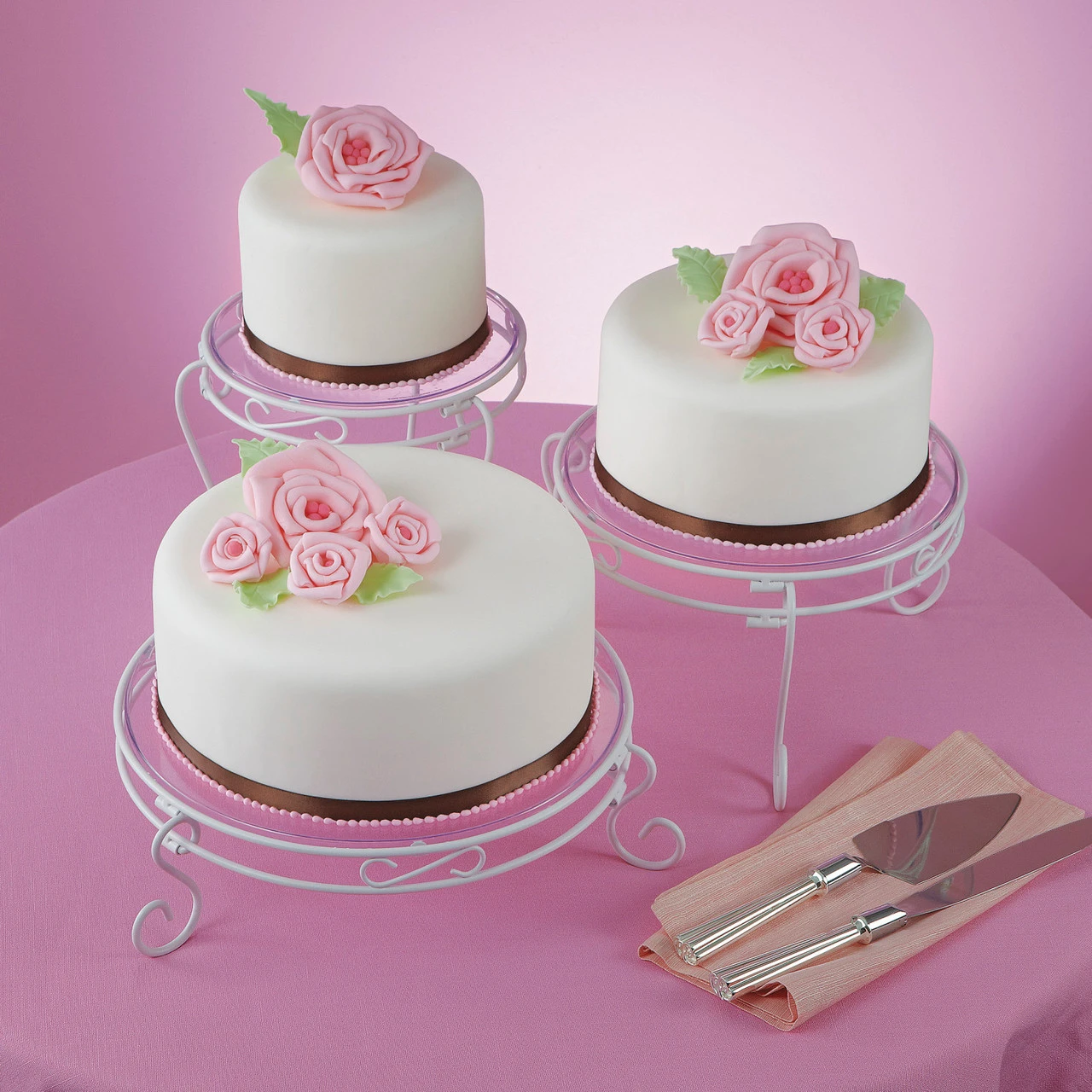 Wilton White Cake Stand And Dessert Display Set, 15-Piece 3 Wilton White Cake Stand And Dessert Display Set, 15-Piece - Image 2