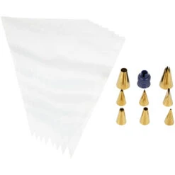 Wilton Navy Blue And Gold Piping Tips And Cake Decorating Supplies Set, 17-Piece -Wilton Store jbmin4dv2iht3otsmikp 59862.1691133096