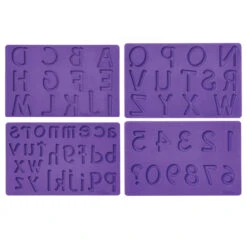 Wilton Silicone Letters And Numbers Fondant And Gum Paste Molds, 4-Piece - Cake Decorating Supplies