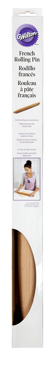 Wilton Beechwood Traditional Tapered French Rolling Pin, 20.9-Inch