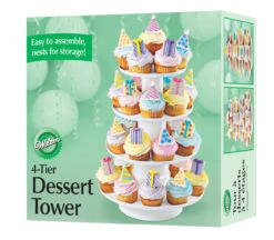 Wilton Stacked 4-Tier Cupcake And Dessert Tower -Wilton Store ovqrwqfhnsrvm1xqhq2s 67575.1691046705