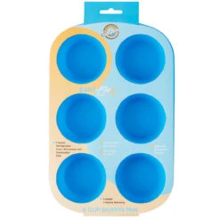 Wilton Easy-Flex Silicone Muffin And Cupcake Pan, 6-Cup -Wilton Store oxvzejucv7x3le9infvw 39634.1691046642