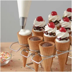 Wilton Cupcake Cones Baking Rack, 12-Cavity Ice Cream Cone Cupcakes Holder -Wilton Store r5zslcxm41kg2cl2pq67 79821.1691133037