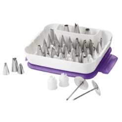 Wilton Master Cake Decorating Piping Tips Set, 55-Piece Cake And Cupcake Decorating Set