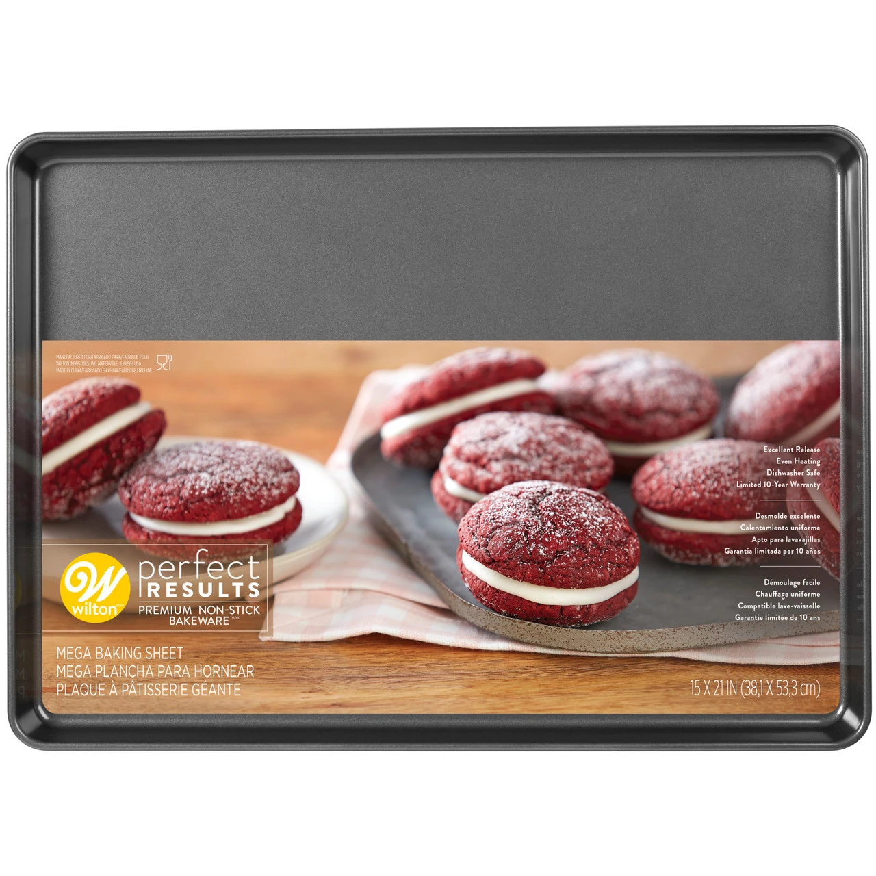Wilton Perfect Results Premium Non-Stick Bakeware Mega Cookie Pan, 15 X 21-Inch 4 Wilton Perfect Results Premium Non-Stick Bakeware Mega Cookie Pan, 15 X 21-Inch - Image 2